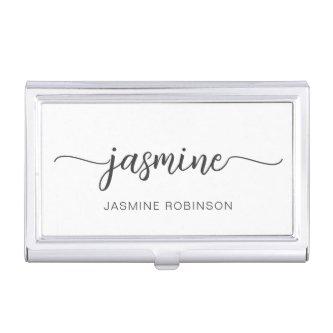 Girly Black And White Name Signature Script  Case