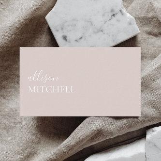 Girly Elegant Calligraphy Minimal Beige