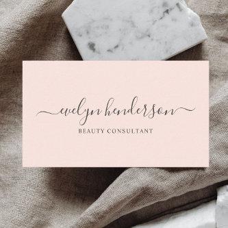 Girly Elegant Calligraphy Minimal Blush Pink