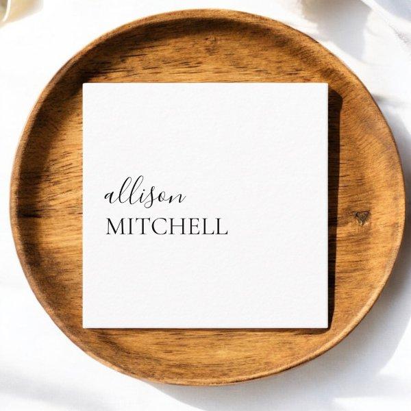 Girly Elegant Calligraphy Minimal Square