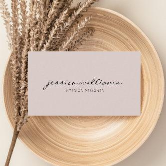 Girly Elegant Calligraphy Professional Beige