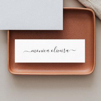 Girly Elegant Calligraphy Professional White Mini