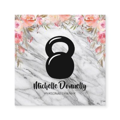 Girly Floral Personal Trainer Square