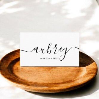 Girly Minimalist Calligraphy White