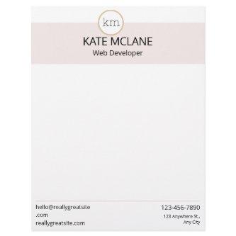 GIRLY Pink Aesthetic Professional Template Letterhead
