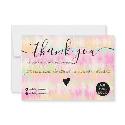 Girly pink boho tie dye cool order thank you