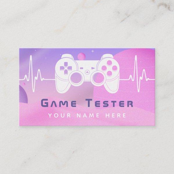 Girly Pink Gamer Game Tester Retrowave Feminine