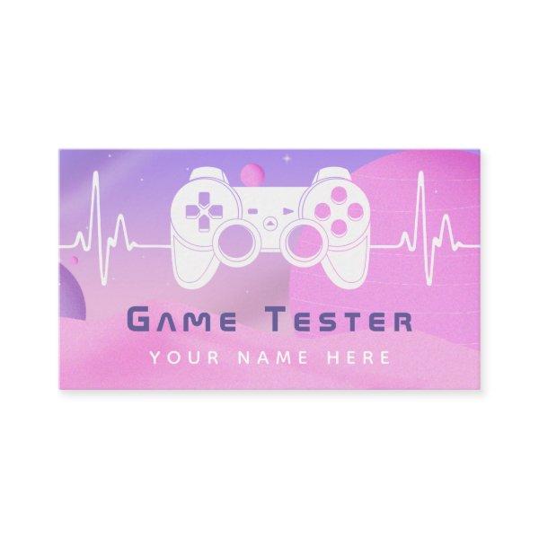 Girly Pink Gamer Game Tester Retrowave Feminine