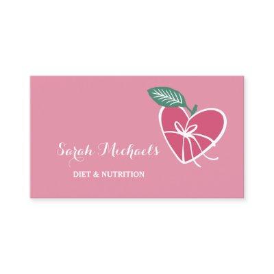 Girly Pink Heart Apple With Bow Diet and Nutrition