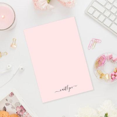 Girly Pink Monogram Modern Script Personalized Post-it Notes