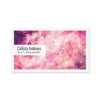 Girly Pink Purple Majestic Starry Nebula Art