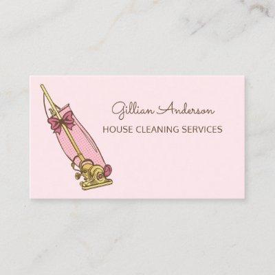 Girly Pink Vacuum Cleaner House Cleaning Services