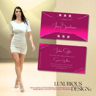 Girly Pink with Silver Decor and Sparkle Diamonds
