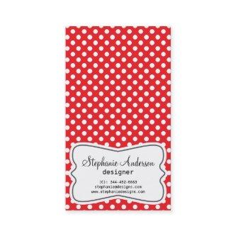 Girly Red and White Polka Dots