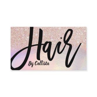 Girly Rose Gold Glitter Iridescent Hair Stylist