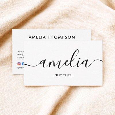 Girly Social Media QR Code White