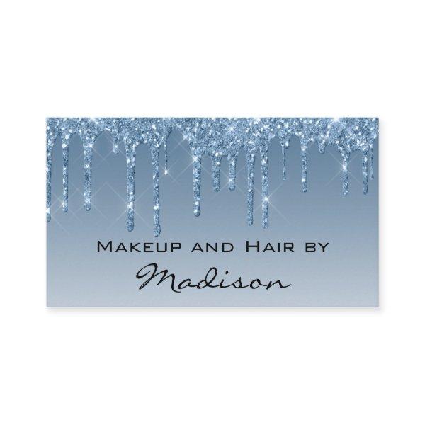 Glam Blue Dripping Glitter Drips Makeup Artist