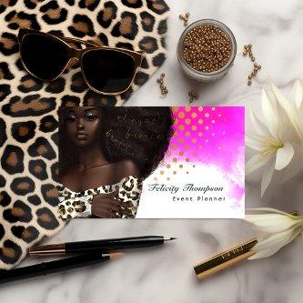 Glam Chic Afro Boss Lady QR Code