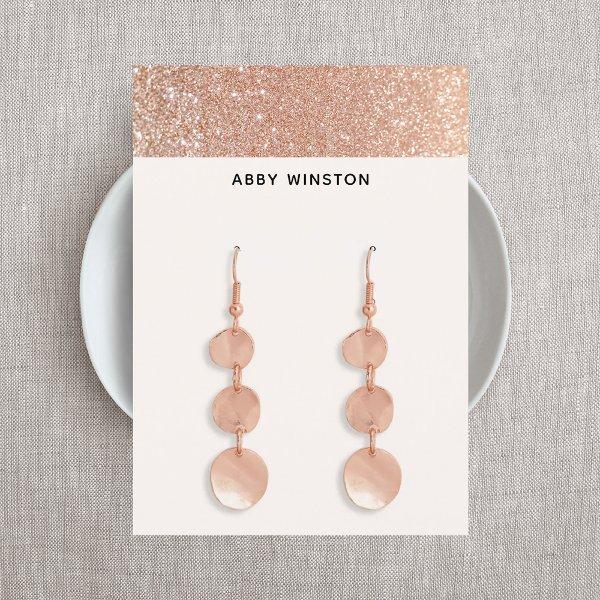 Glam Copper Glitter Earring Display