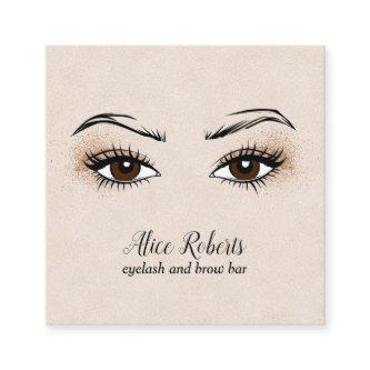 Glam Eyelash extension Brow Bar calligraphy Square