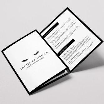 Glam Eyelashes Extensions Salon Brochure