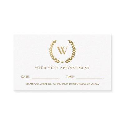 GLAM GOLD FLORAL LAUREL WREATH INITIAL APPOINTMENT