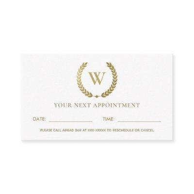 GLAM GOLD FLORAL LAUREL WREATH INITIAL APPOINTMENT