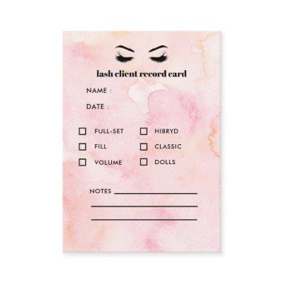 Glam PINK Eyelash Extension Client Consultation