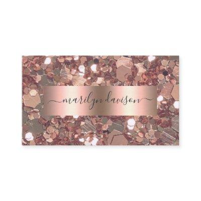 Glam Rose Gold Glitter Foil Design Professional