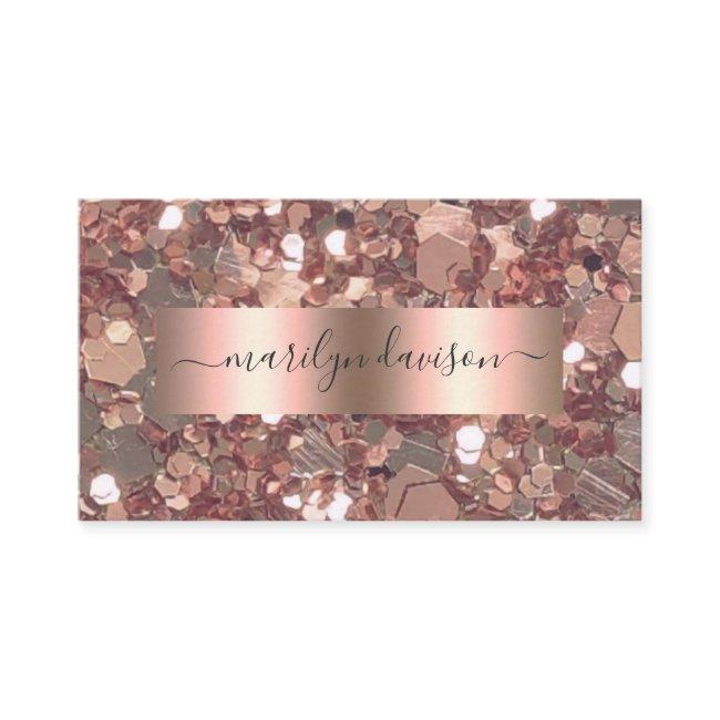 Glam Rose Gold Glitter Foil Design Professional