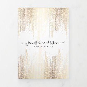 Glam Script Gold Confetti Rain Brochure