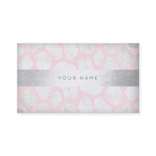Glam Silver Pink Zebra Dots Silver Vip