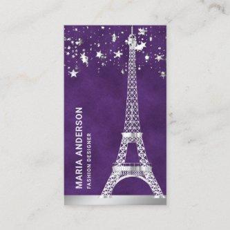 Glam Stars Confetti Silver Foil Paris Eiffel Tower