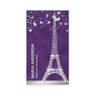 Glam Stars Confetti Silver Foil Paris Eiffel Tower