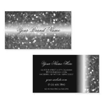 Glamorous Black Silver Sparkling Glitter Stylish