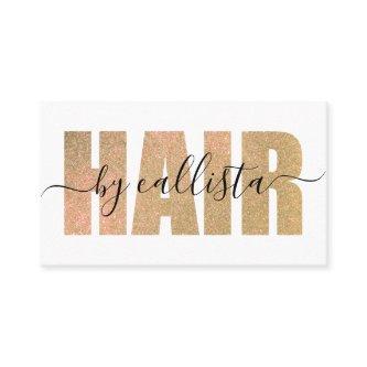 Glamorous Chic Gold Glitter Typography Hairstylist