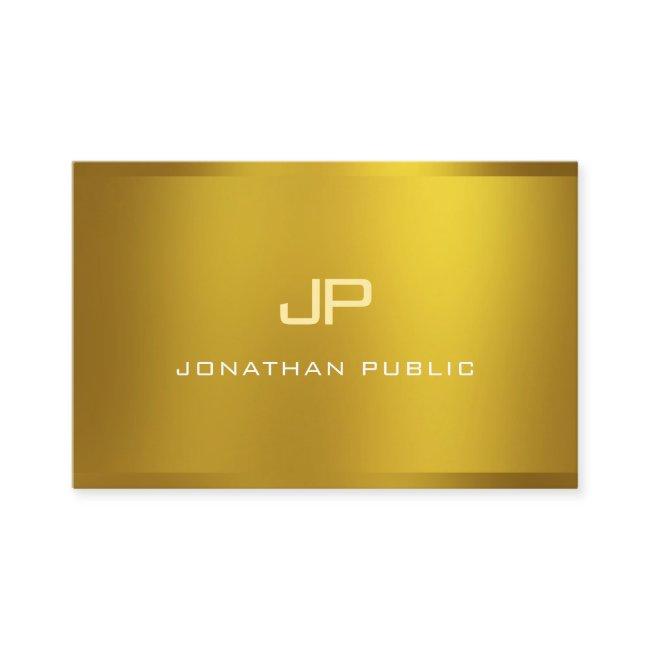 Glamorous Elegant Monogram Gold Look Modern Cool