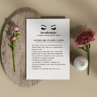 Glamorous Eyelash  Browbar Aftercare Instructions