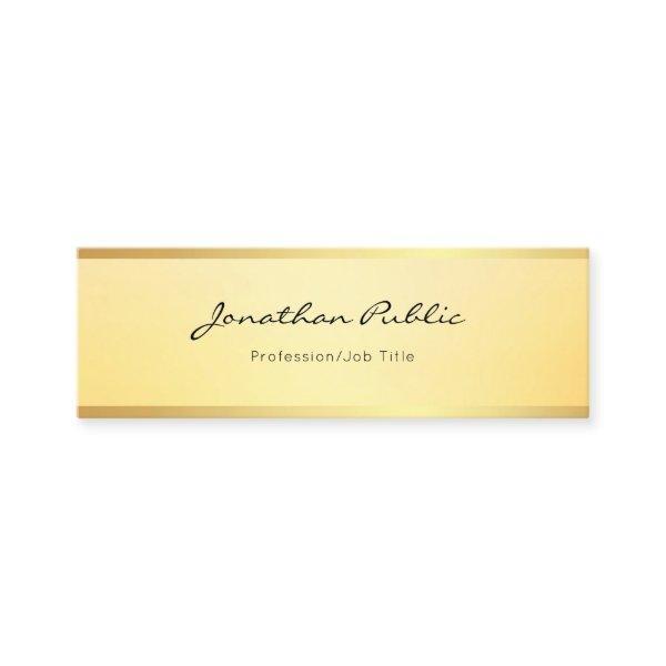 Glamorous Faux Gold Modern Simple Template Elegant Mini