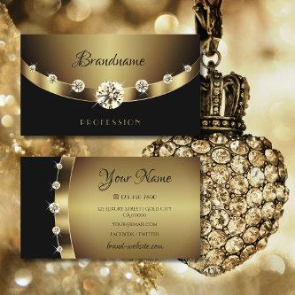 Glamorous Gold Black with Diamonds Professional