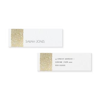 GLAMOROUS GOLD WHITE MOSAIC DOTS ADDRESS MINI