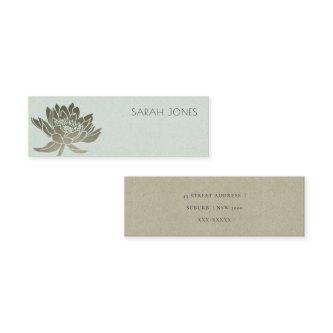 GLAMOROUS PALE BLUE SILVER LOTUS FLORAL  ADDRESS MINI