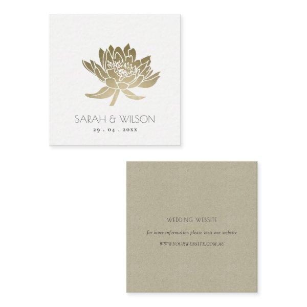 GLAMOROUS PALE GOLD LOTUS FLORAL WEDDING WEBSITE SQUARE