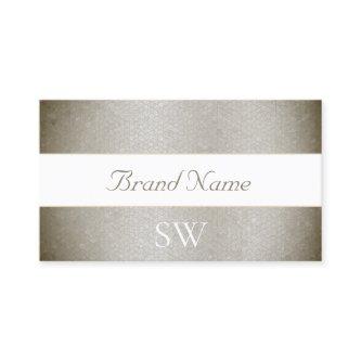 Glamorous Pearly Silver Snake Pattern and Monogram