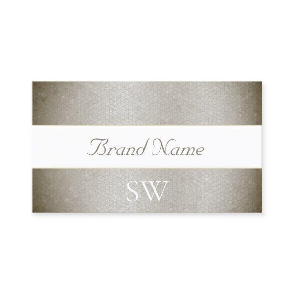 Glamorous Pearly Silver Snake Pattern and Monogram