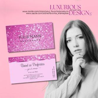 Glamorous Pink Glitter and Sparkling Stars Elegant