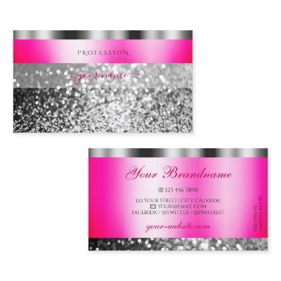 Glamorous Pink Silver Sparkling Glitter Shimmery