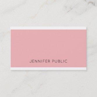 Glamorous Plain Modern Design Pink Professional