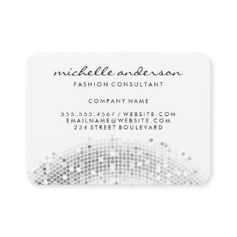 Glamorous Silver Sequin White Gray