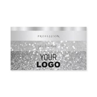 Glamorous Silver Sparkling Glitter Add Logo Luxury